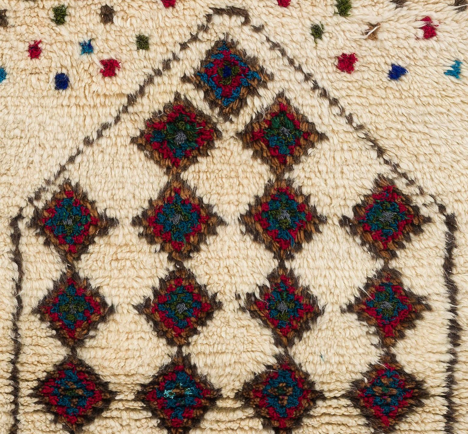 Hand-Knotted 3x4.3 ft One of a Kind Vintage Anatolian Tulu Rug, Art for the Floor, 100% Wool
