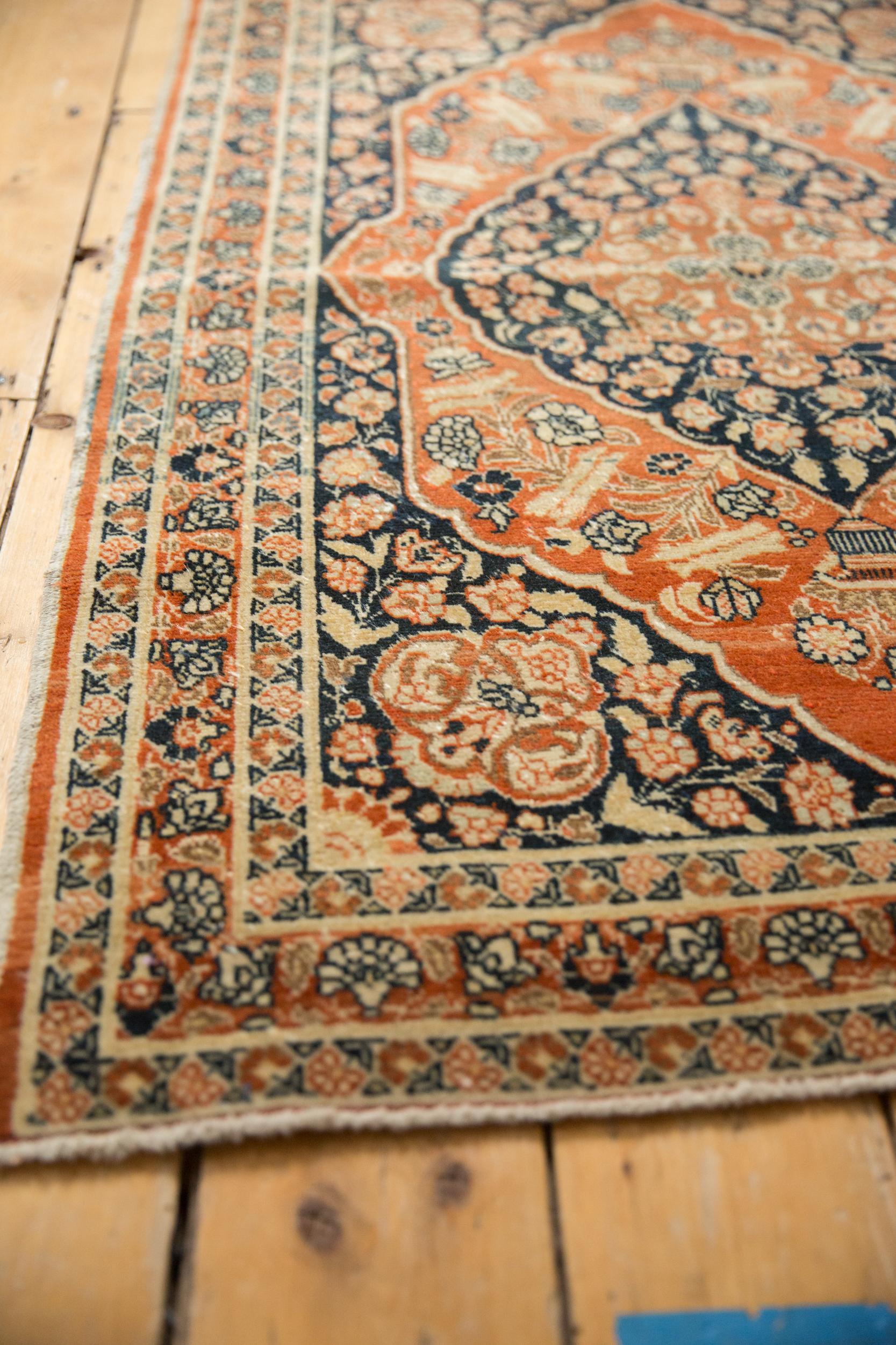 Hand-Knotted Antique Tabriz Rug For Sale