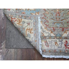 3'x4'8" Rhino Gray Organic Wool Fine Aryana Peshawar Oriental Rug