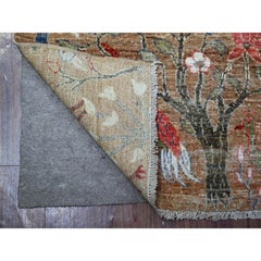 3'x4'9" Cafe au lait Brown, Hand Knotted, Afghan Peshawar Organic Wool, Rug