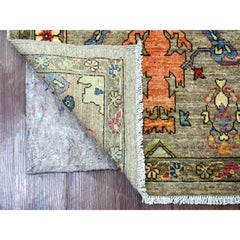 3'x4'9" Gray Heriz All Over Design Aryana Grade Hand Knotted Soft Wool Rug