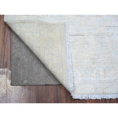 3'x4'9" White Wash Peshawar Wool Hand Knotted Oriental Rug
