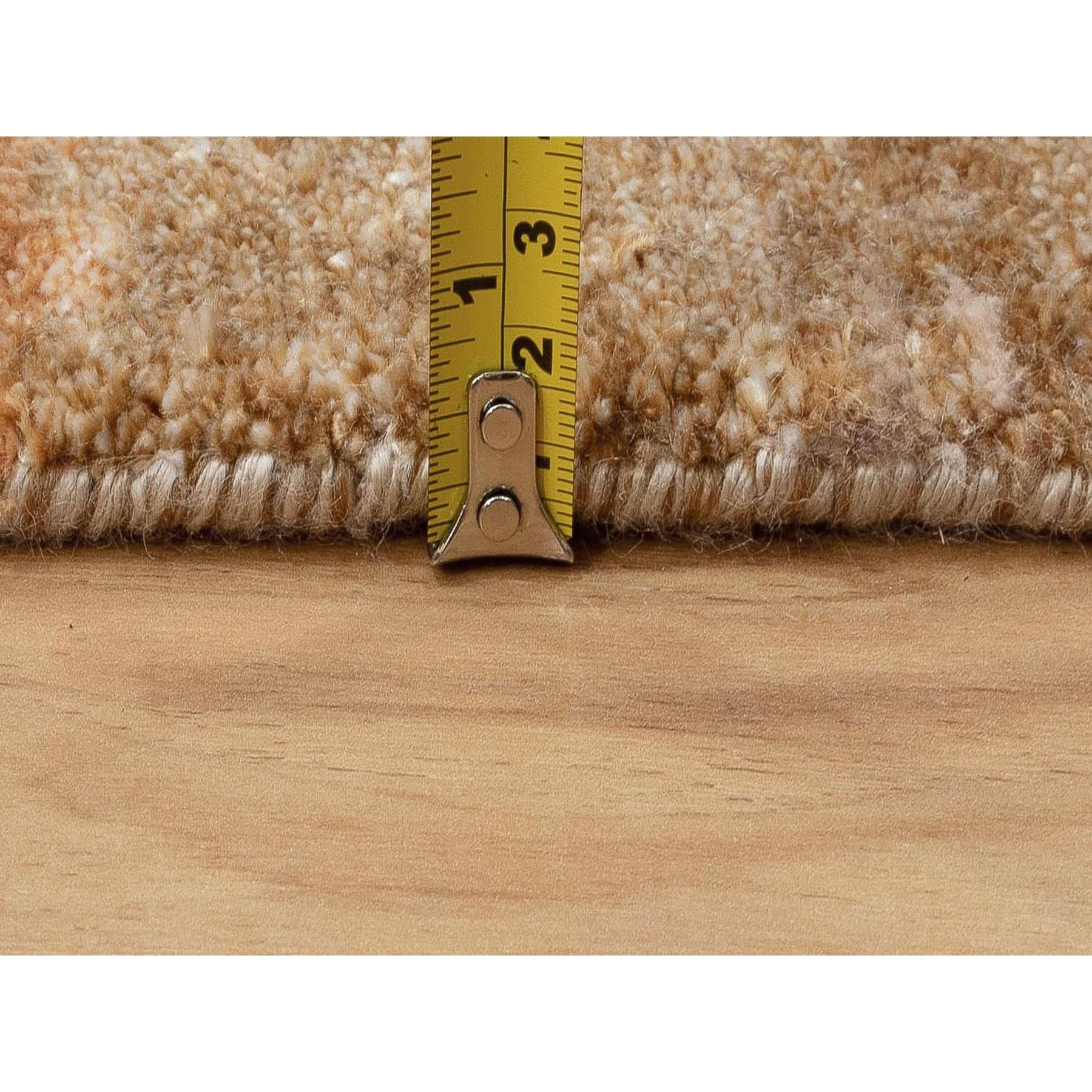 3'x5' Abstraktes Design Wolle und Seide Handgeknüpft Moderner Orientteppich im Angebot 2