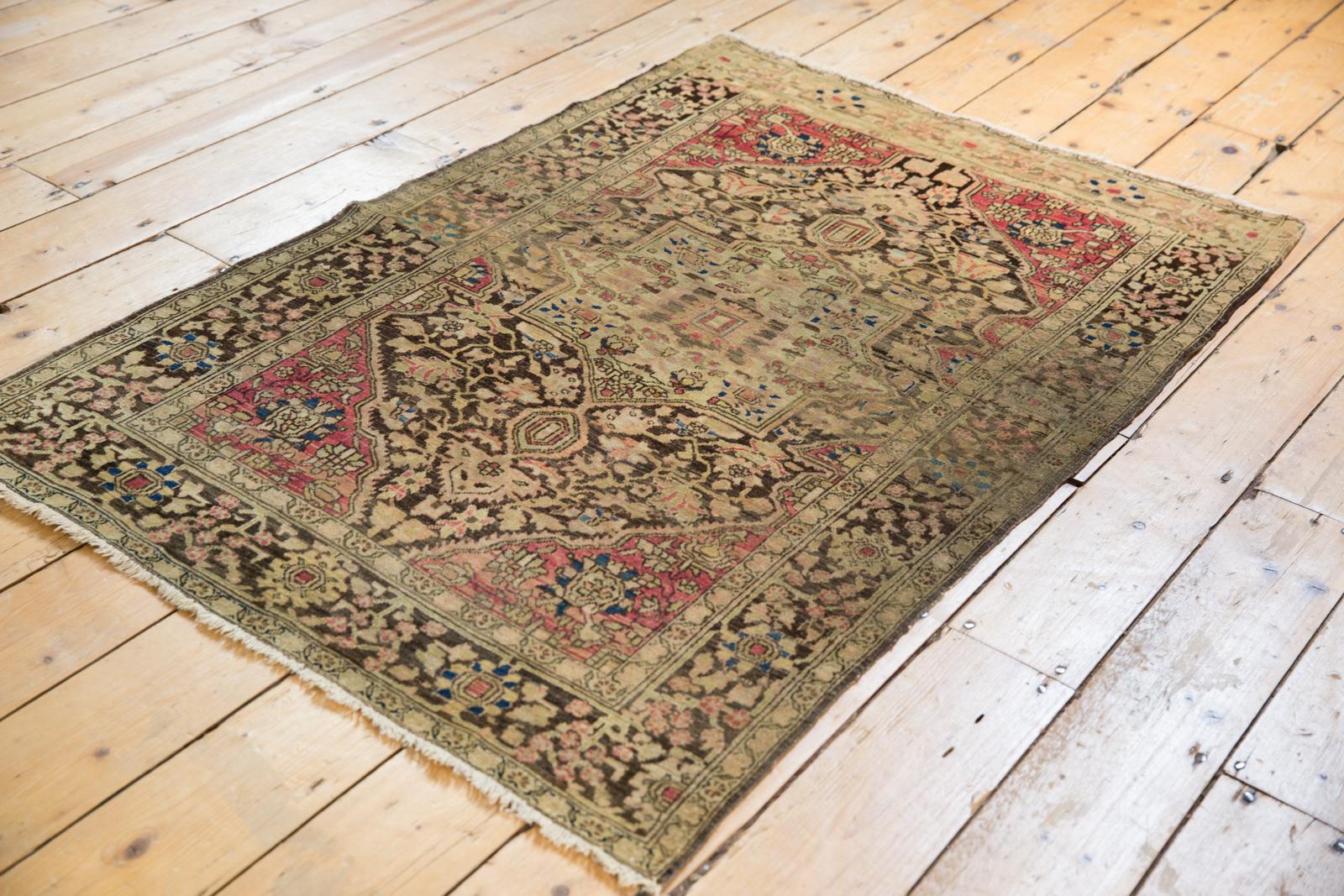 Hand-Knotted Antique Farahan Sarouk Rug For Sale