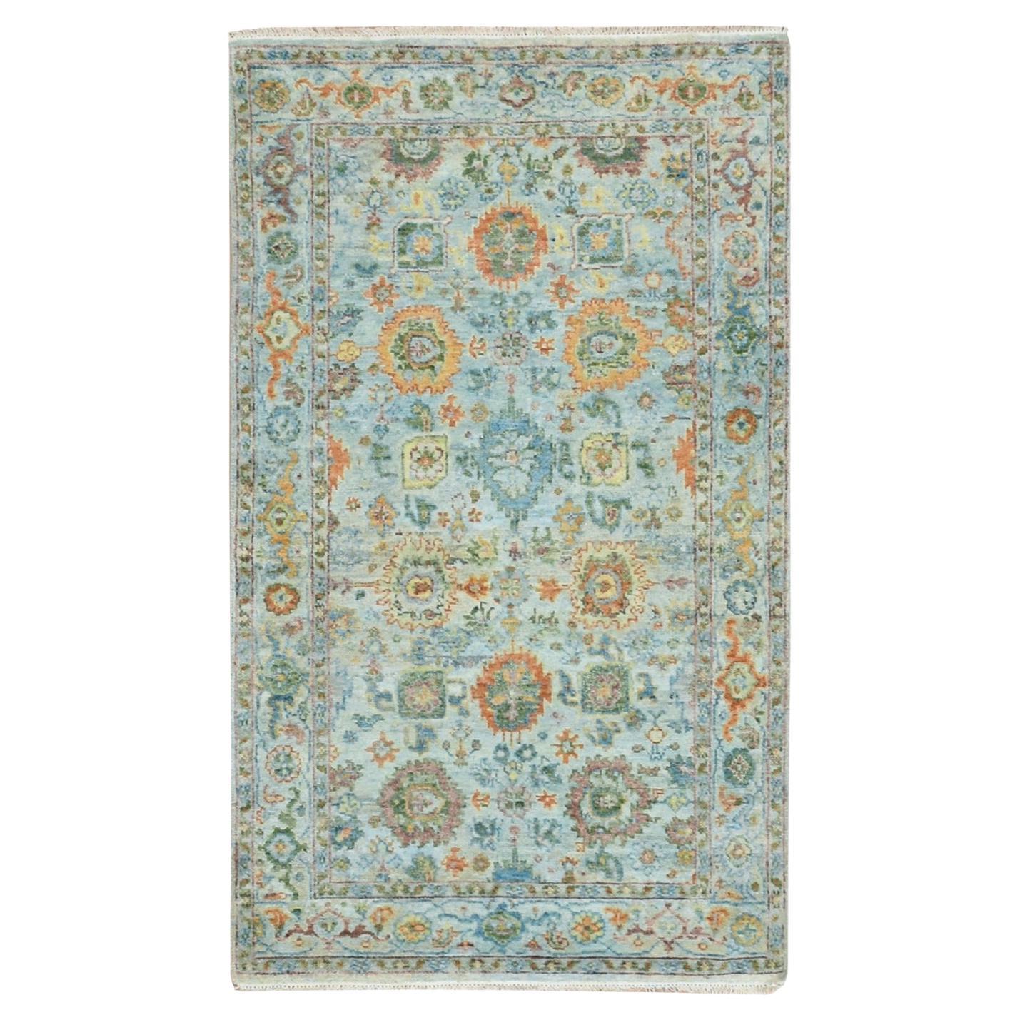 3
x5
 Beau Blue Orange Leafs Sultanabad Reimagined Hand Knotted Wool Rug