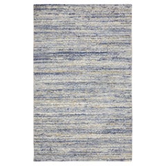 3
x5
 Blue Variegated Text Design Hand Loomed Pure Wool Modern Oriental Rug (Tapis d
Orient moderne)
