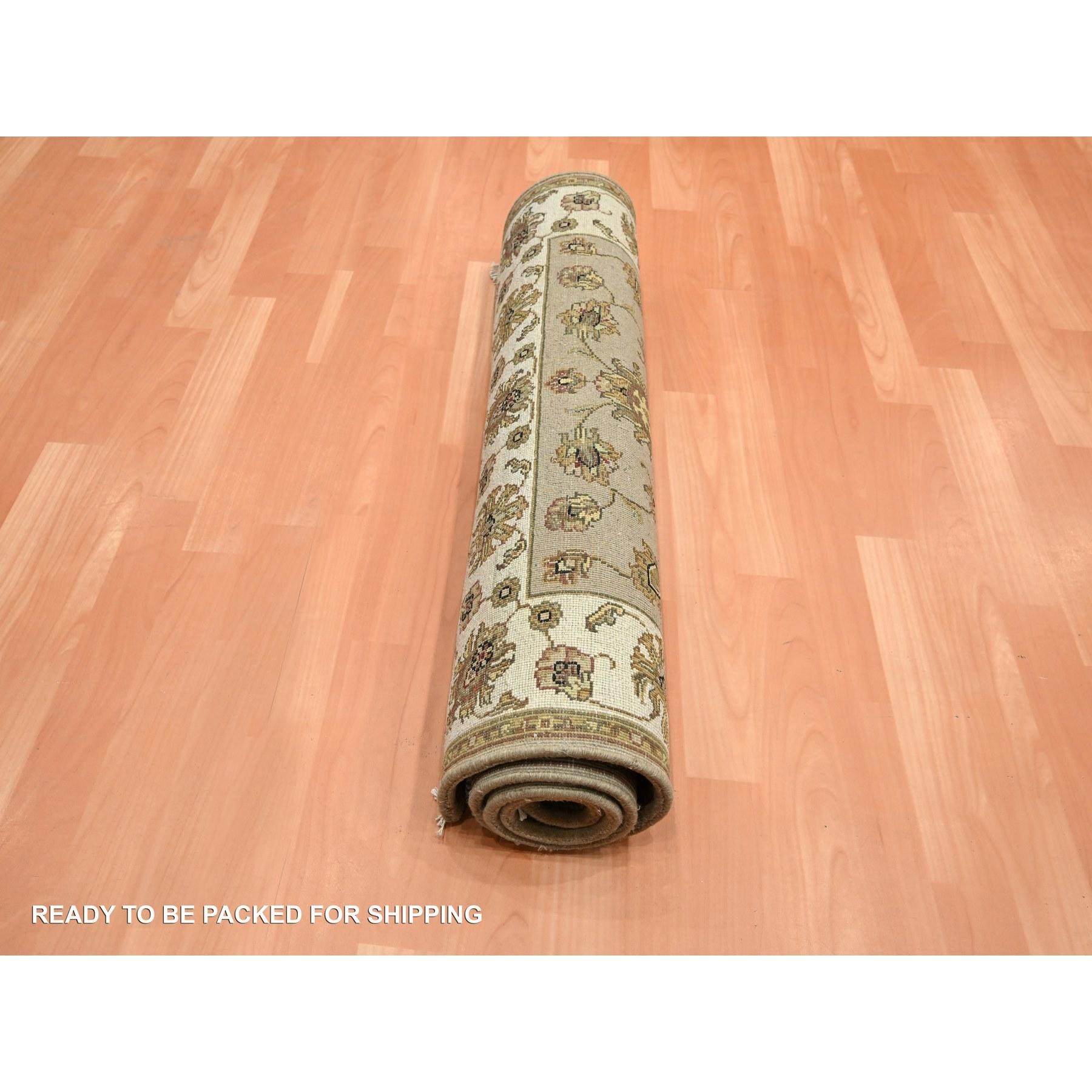 Annodato a mano 3'x5' Marrone Rajasthan Leaf Design Tappeto orientale in lana e seta annodato a mano in vendita