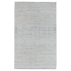 3
x5
 Chiffon Weiß Marokkanische Webart mit Box Design Handgeknüpfter Wollteppich