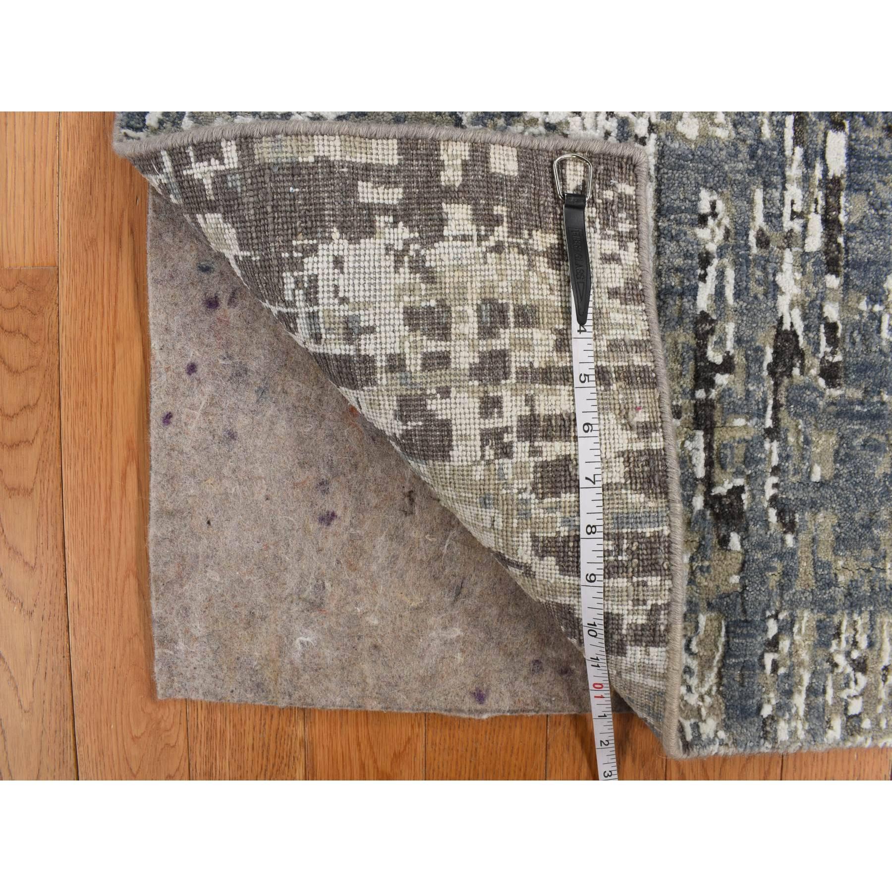 3'x5' Citadel Blue Abstract Design Persian Knot Denser Weave Oriental Rug en Nuevo estado para la venta en Carlstadt, NJ