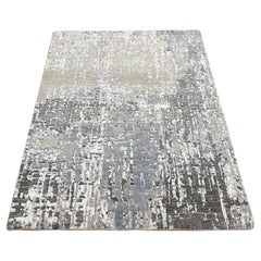 3'x5' Citadel Blue Abstract Design Persian Knot Denser Weave Oriental Rug