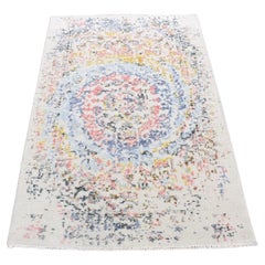 3
x5
 Colorful, Wool and Silk Hand Knotted, Modern Galaxy Design, Rug