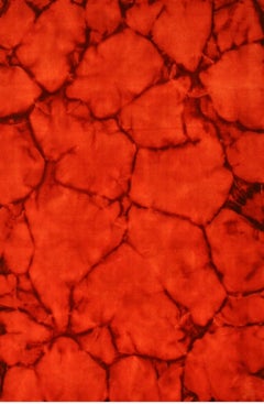 3x5 Freya Charming Red Abstract Geometric Contemporary Hand Knotsted Wool Rugs (tapis de laine noué à la main)