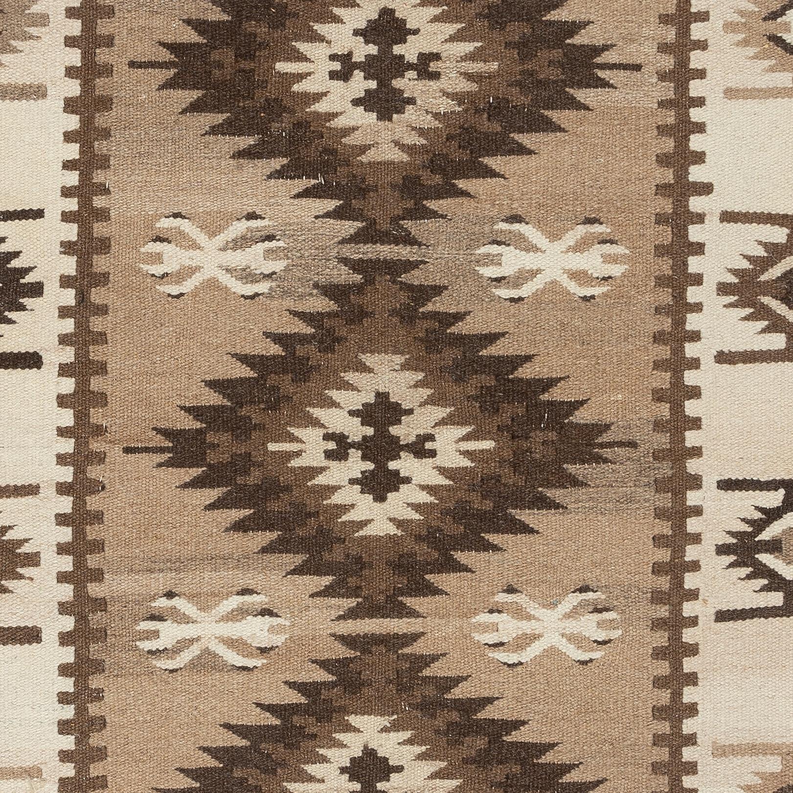 3x5 Ft Vintage Handgewebter Kelim. 100% natürliche Wolle. Flachgewebe-Teppich im Zustand „Gut“ im Angebot in Spring Valley, NY