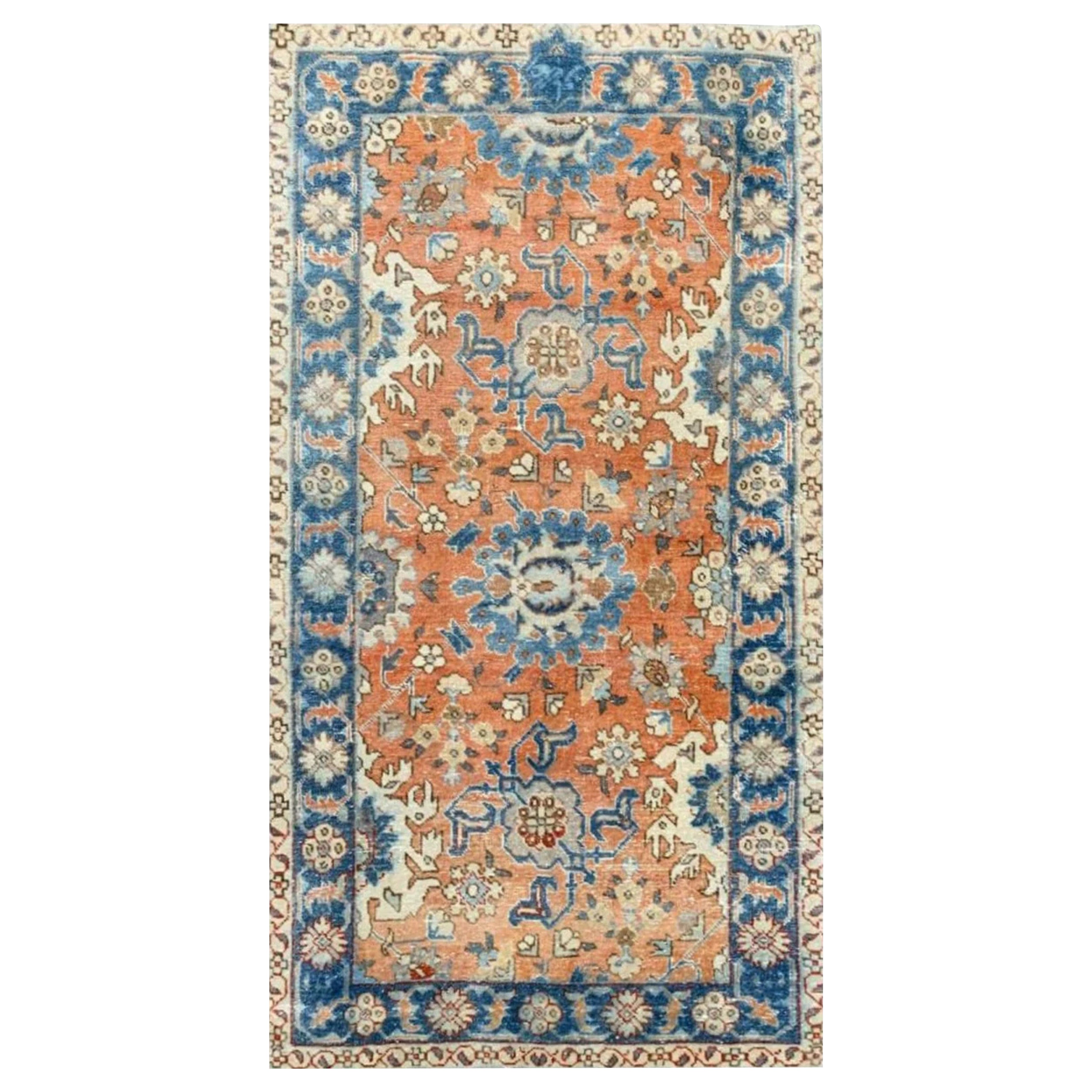 Tappeto 3x5 annodato a mano Old Tabriz Area Rugs - Lana Design Geometrico in vendita