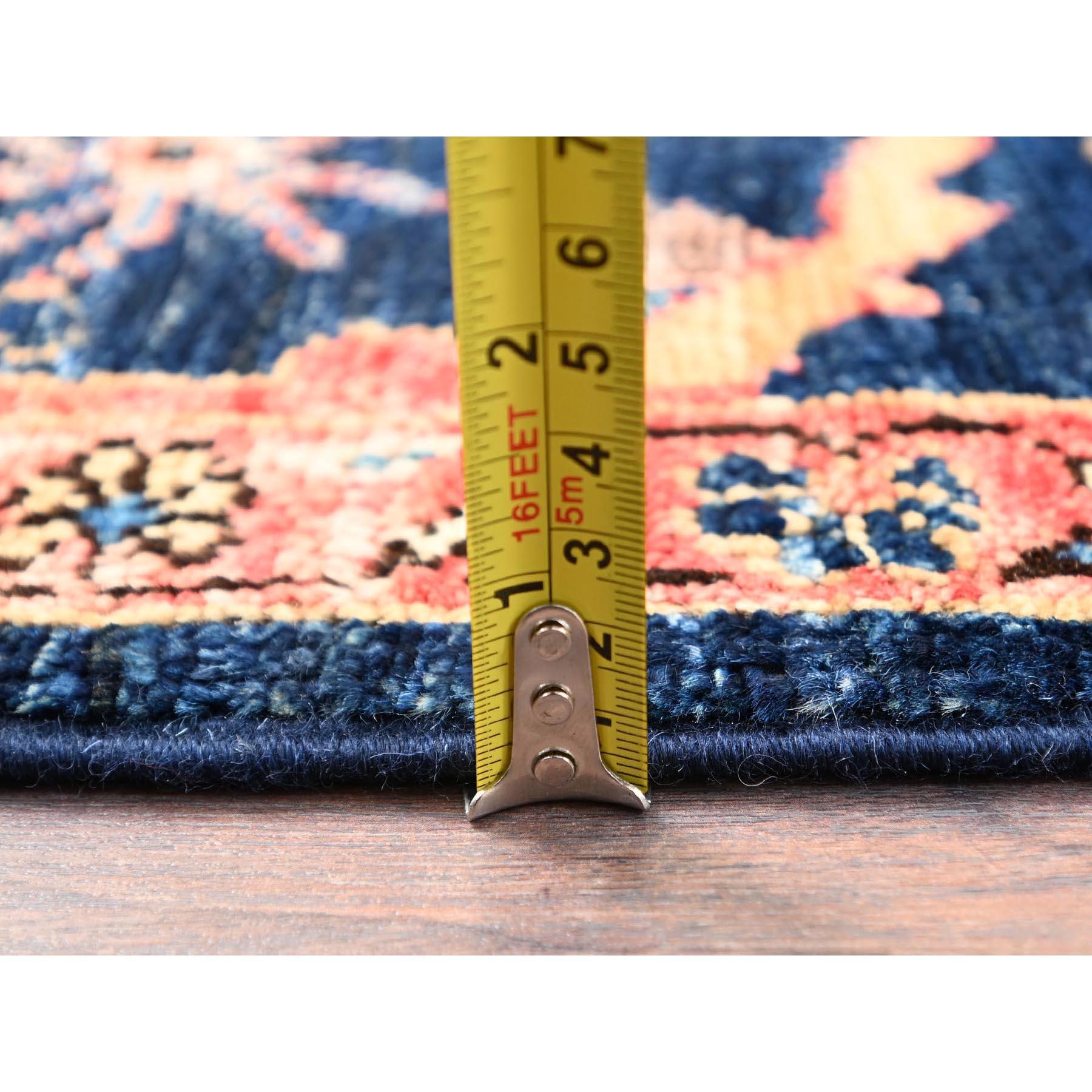 3'x5' Midnight Blue Heriz All Over Design Aryana Grade Hand Knotted Wool Rug Siglo XXI y contemporáneo en venta