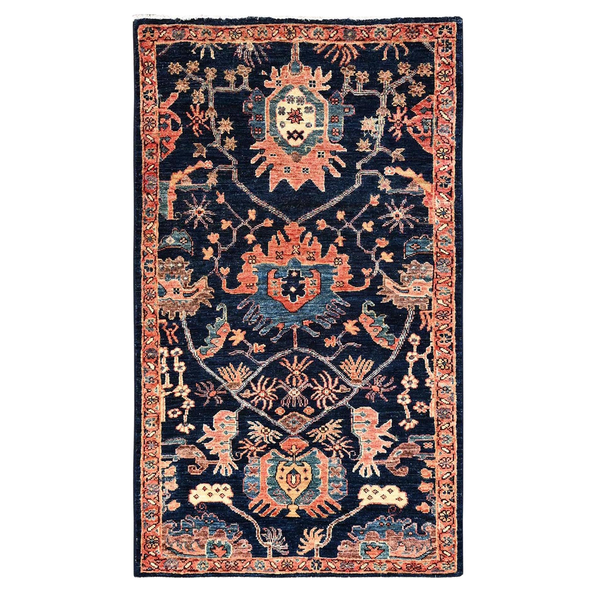 3
x5
 Midnight Blue Heriz All Over Design Aryana Grade Hand Knotted Wool Rug