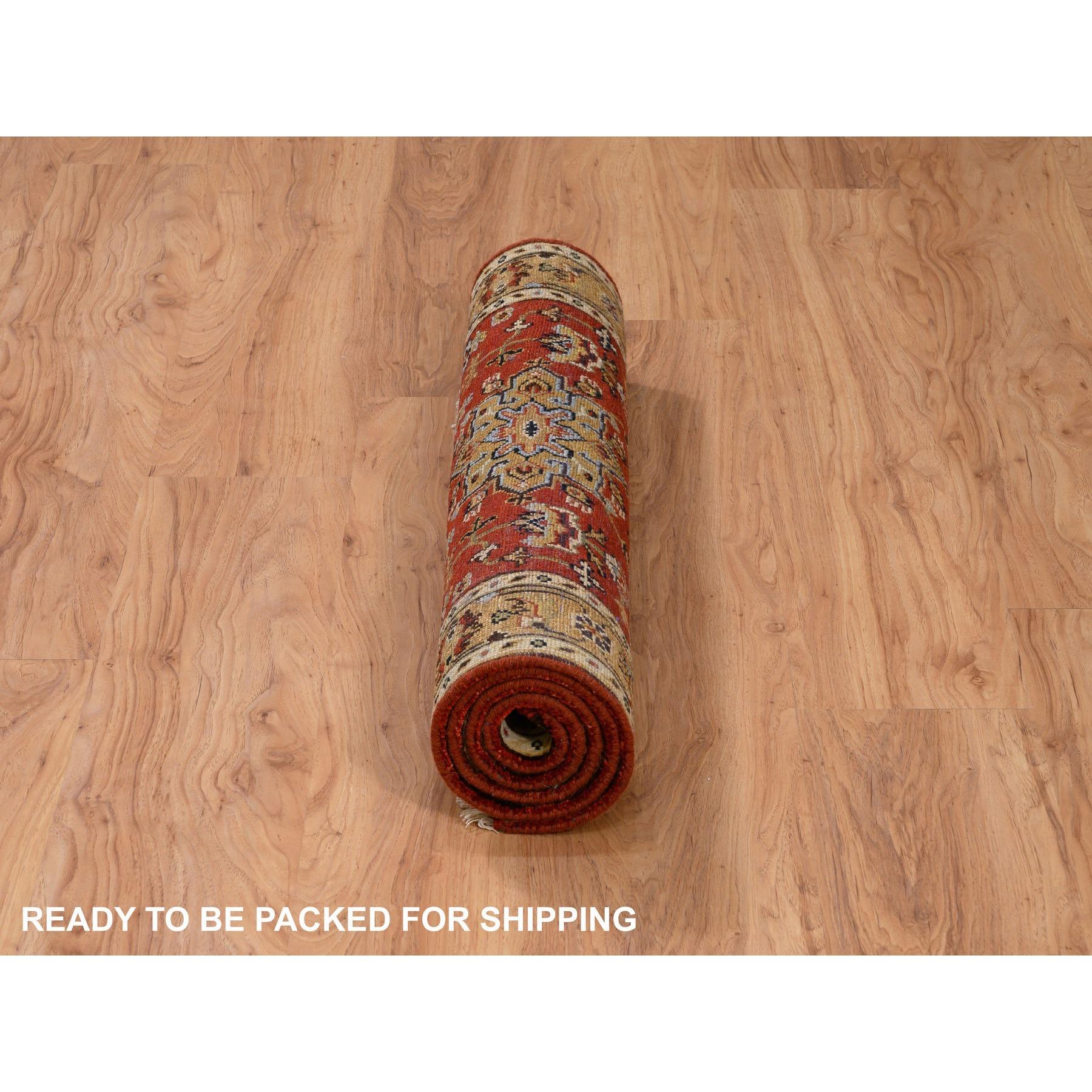 3'x5' Red Pure Wool Karajeh Design Hand Knotted Oriental Rug In New Condition For Sale In Carlstadt, NJ