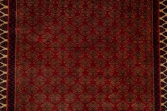3x5 Red Rust Herati Hand Knotted Persian Wool Rug ( G-14258 )