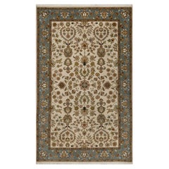 3'x5' Swan White 300 KPSI New Zealand Wool Kashan Design Hand Knotted Rug