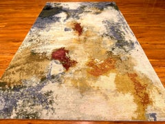 Serapi Rug Gallery's Modern Rug 3x5 Wool Silk Hand Knotted Area Rug