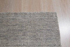 3x5 Trendy Dahlia Beige Solid Geometric Modern Handmade Small Wool Carpet Rug