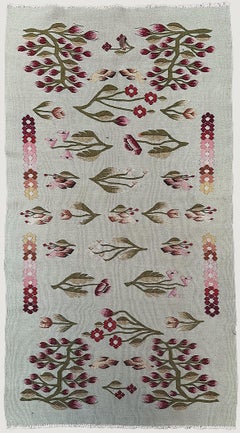 3X5 Vintage Bessarabian Kelim Rug Mid 20th Century 76cm x 147cm Floral Botanical