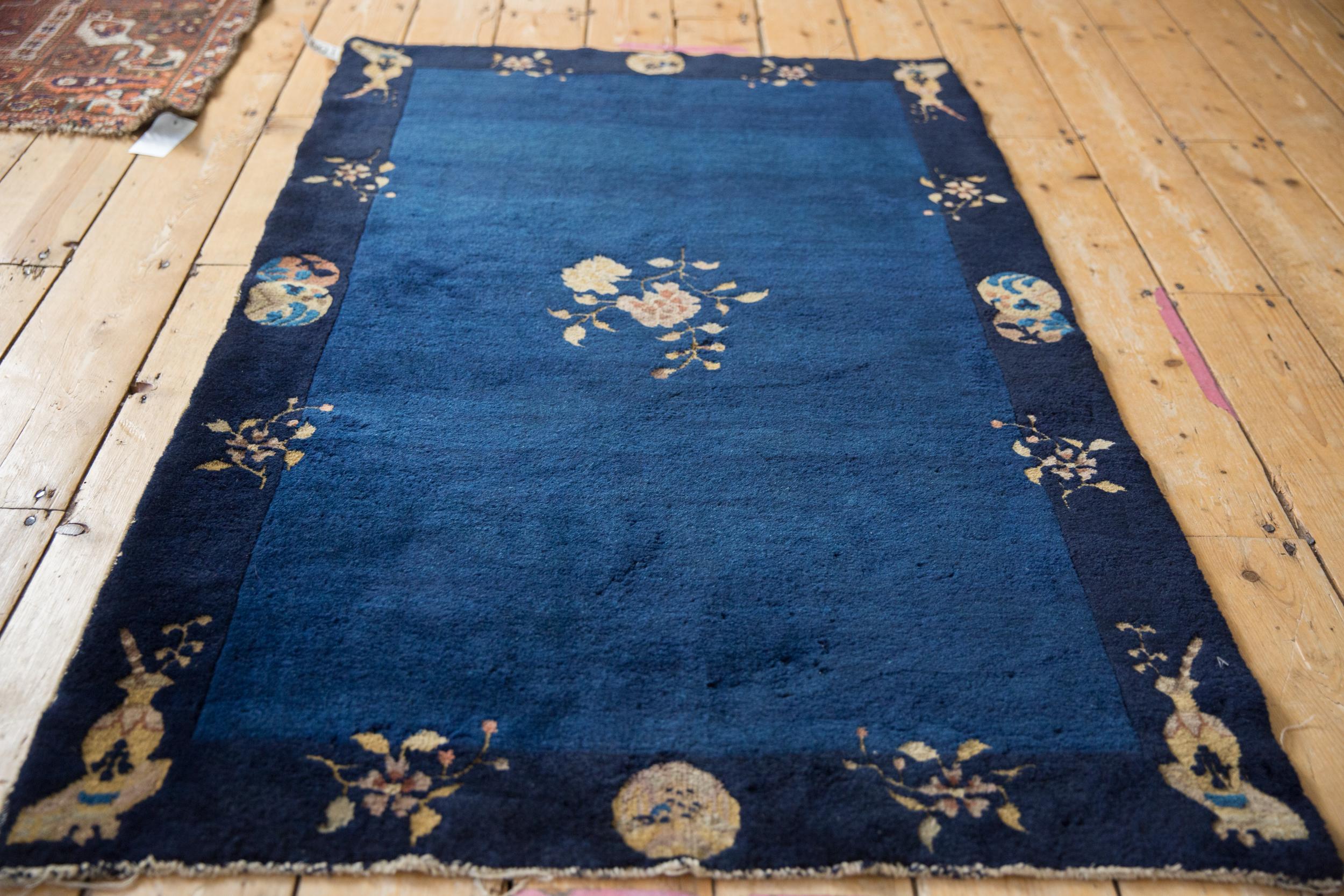 Hand-Knotted Vintage Peking Rug For Sale