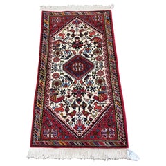 Tapis persan tribal Abadeh ancien de 3'x5' couleur crème