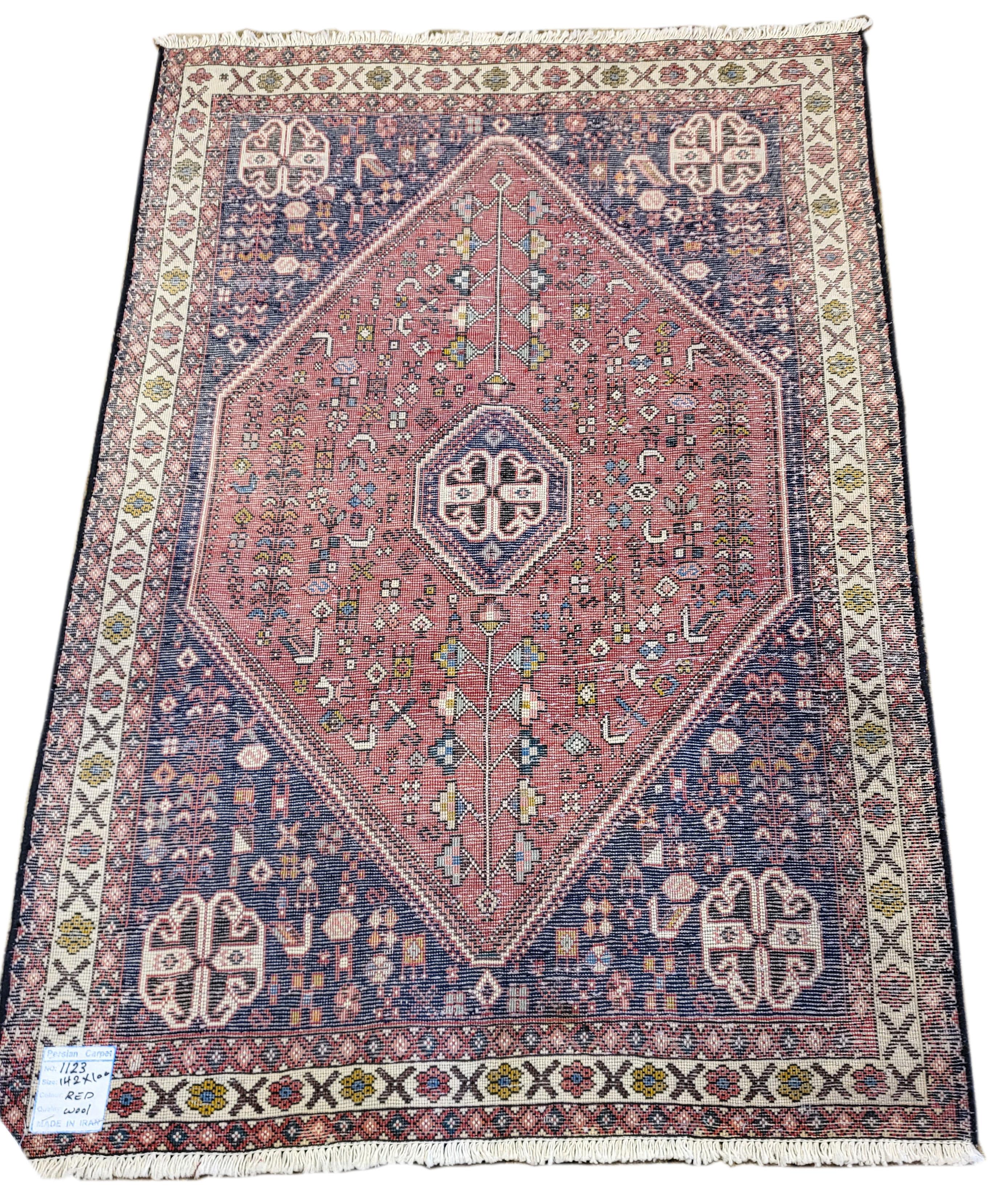 Impeccable 60's Persian Abadeh. This piece seems to be untouched by time and looks as good as it did when it was first woven in the 60's! This piece is incredibly rich in  motifs and is masterfully woven. Such a clean design and fine weave are the