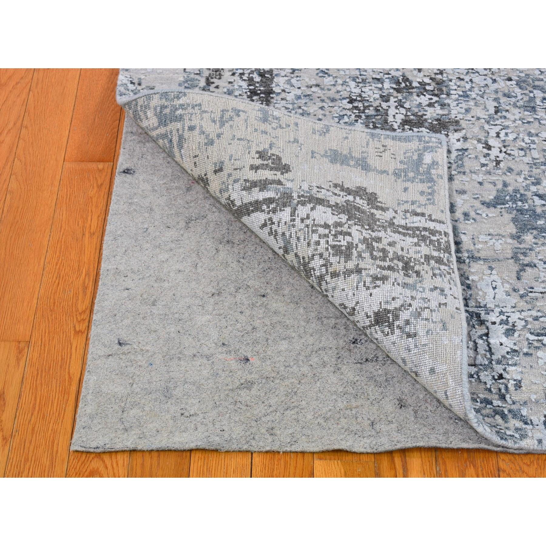 3'x5' Wolle Persisch Knoten Denser Weave Abstrakt Design Handmade Teppich (Moderne) im Angebot
