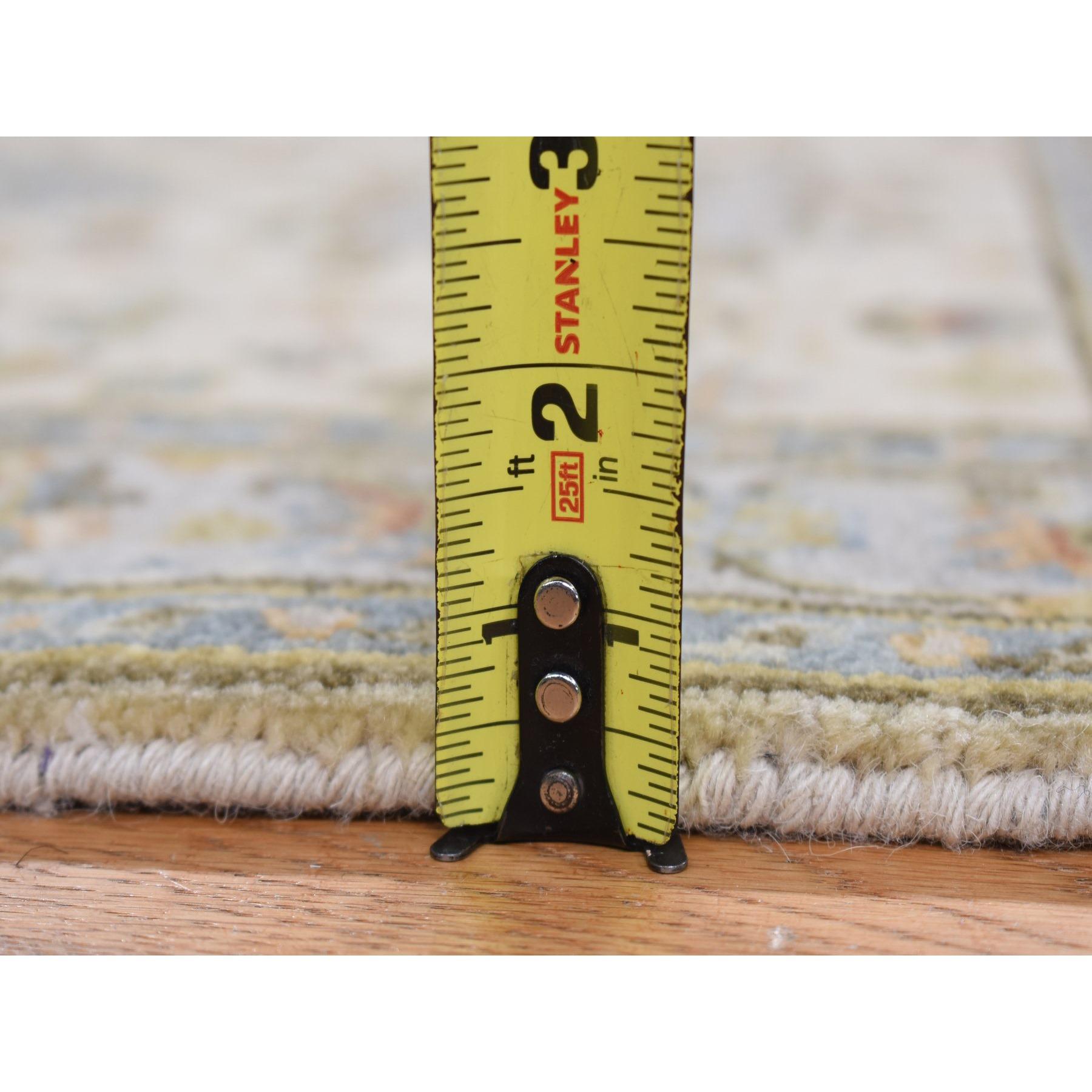 Tappeto Runner in Lana Extra Morbida Bianca annodata a mano con Design/One 3'x5'1