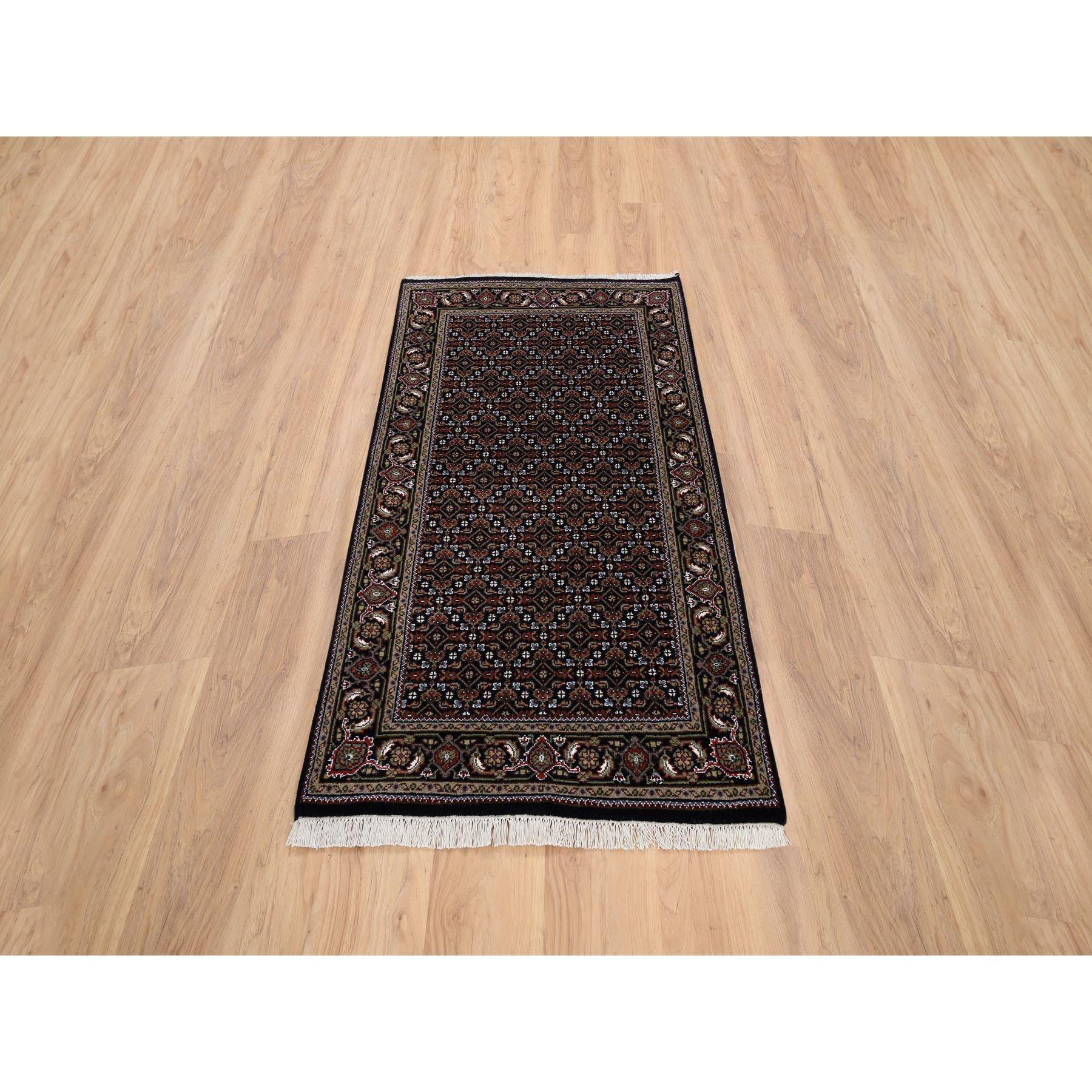 This is a truly genuine one-of-a-kind Rich Black Hand Knotted 175 KPSI Wool Herati with All Over Design Oriental Rug. It has been Knotted for months and months in the centuries-old weaving craftsmanship techniques by expert artisans.
Primary