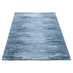 Tappeto Oceanic Zero Pile in Pura Lana con Design/One Orizzontale Annodato a Mano 3'x5'2
