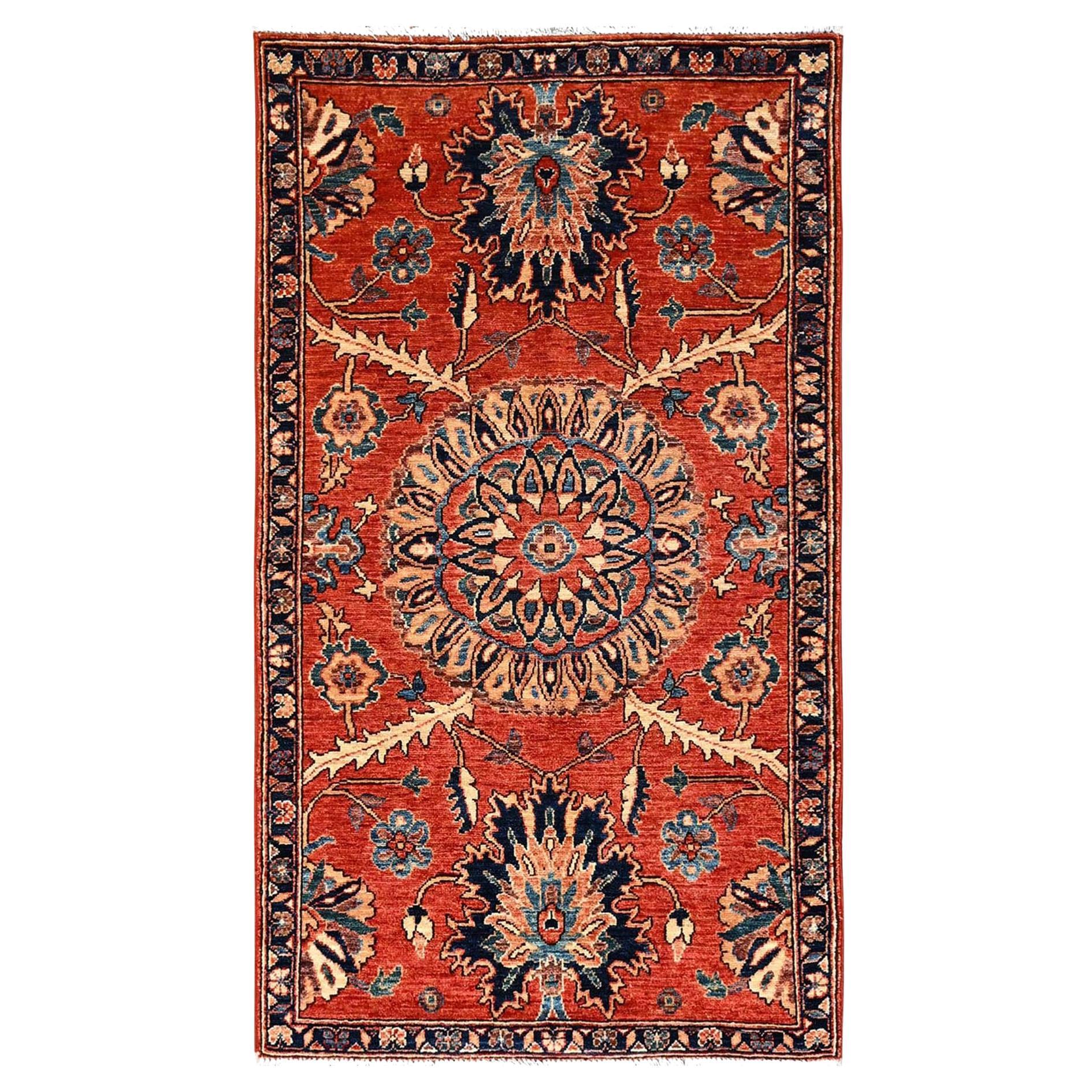 3
x5
2" Red Northwest Persian Flower Design Hand Knotted All Wool Oriental Rug