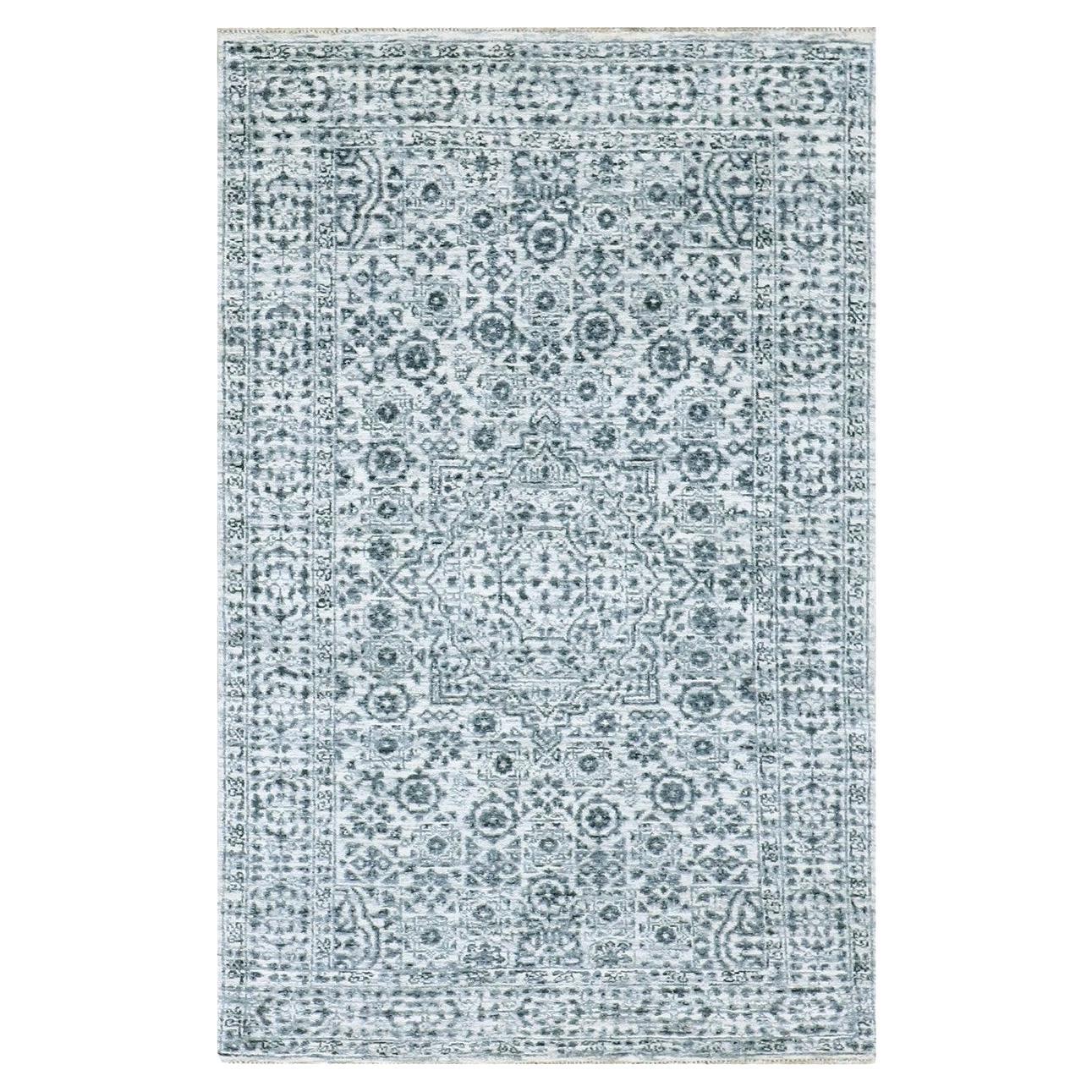 3'x5'3" Ivoire Laine nouée à la main Tapis oriental Mamluke Design