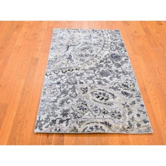 3'x5'3" THE MAHARAJA, Hand Knotted Pure Silk with Textured Wool Exemplar Rug
