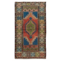 Handmade Anatolian Oriental Carpet, Decorative Tribal Style Vintage Rug