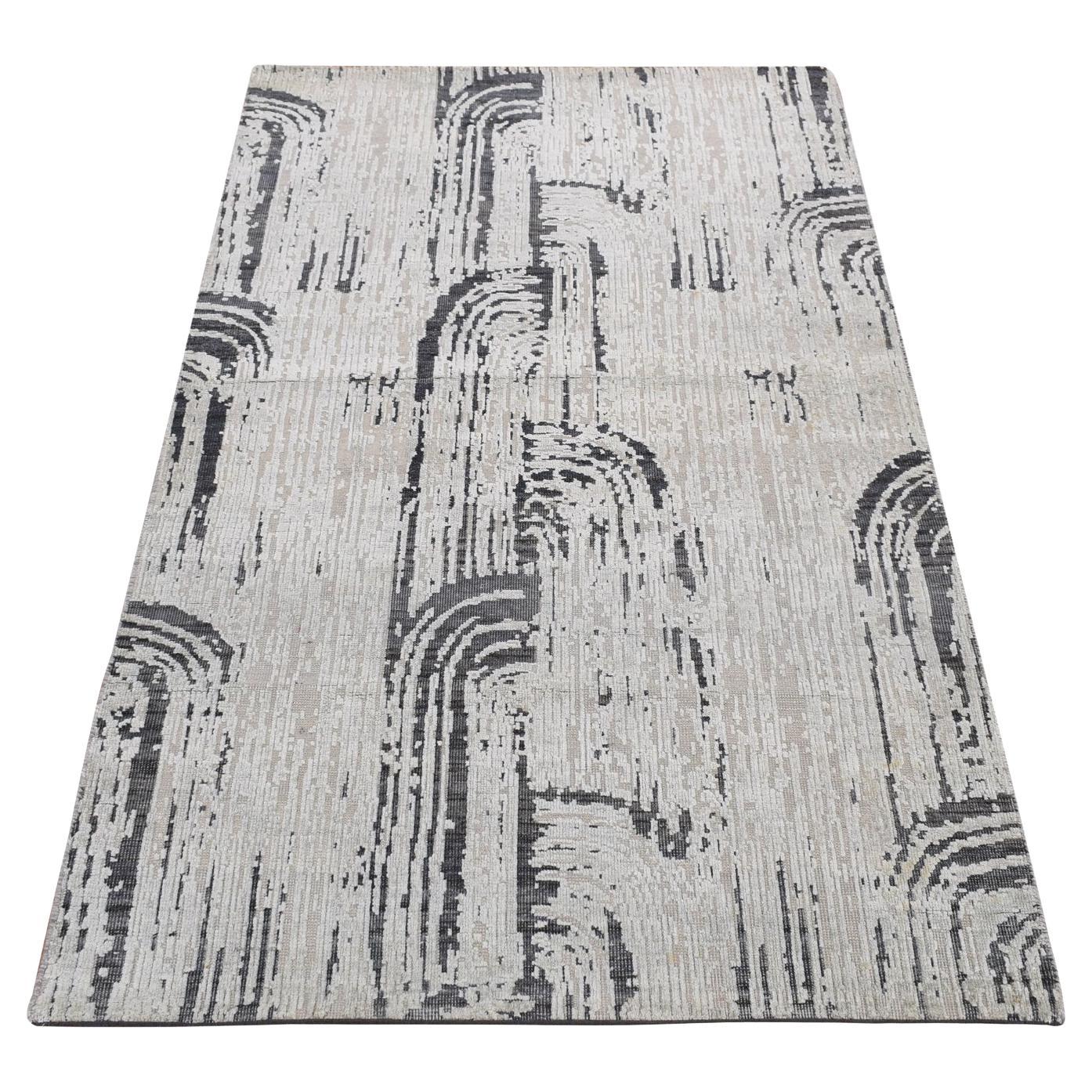 3
x5
6" Gainsboro Gray THE CANE Silk with Wool DA CANE Hand Knotted Rug