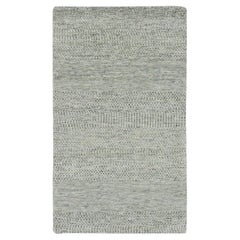 3
x5
6" Gainsboro Gray Undyed Wool Grass Design Hand Knotted Oriental Rug