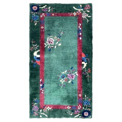 3X6 Antique Art Deco Chinese Rug Walter Nichols Tapestry 92cm x 178cm C.1920