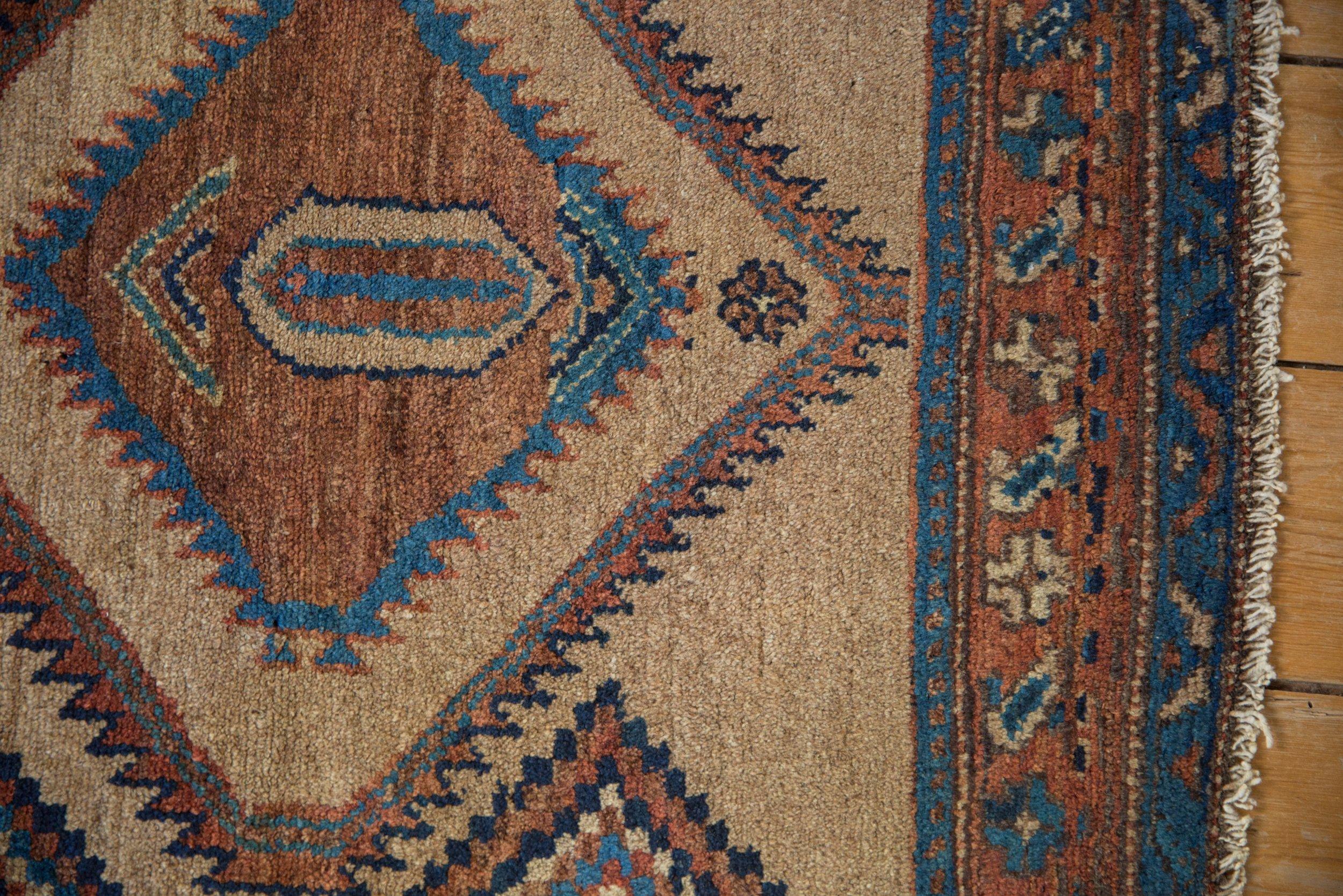 Hand-Knotted Antique Camel Hair Serab Rug Runner For Sale
