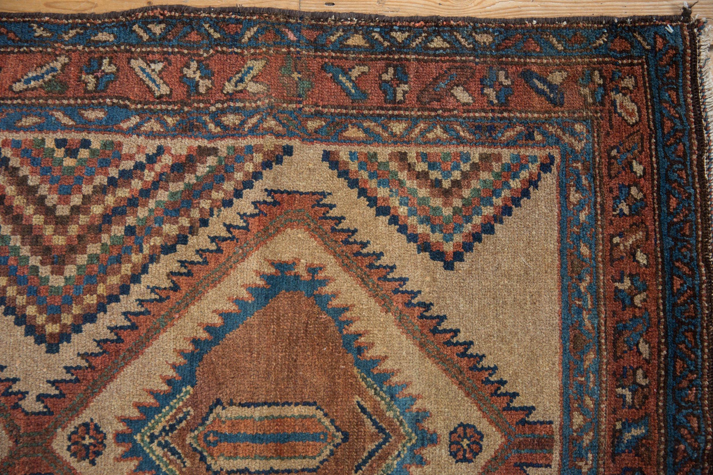 Early 20th Century Antique Camel Hair Serab Rug Runner For Sale