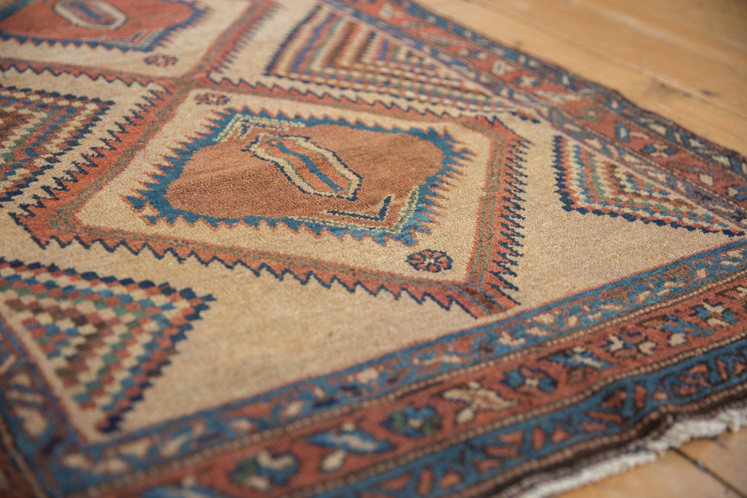 Antique Camel Hair Serab Rug Runner For Sale 1