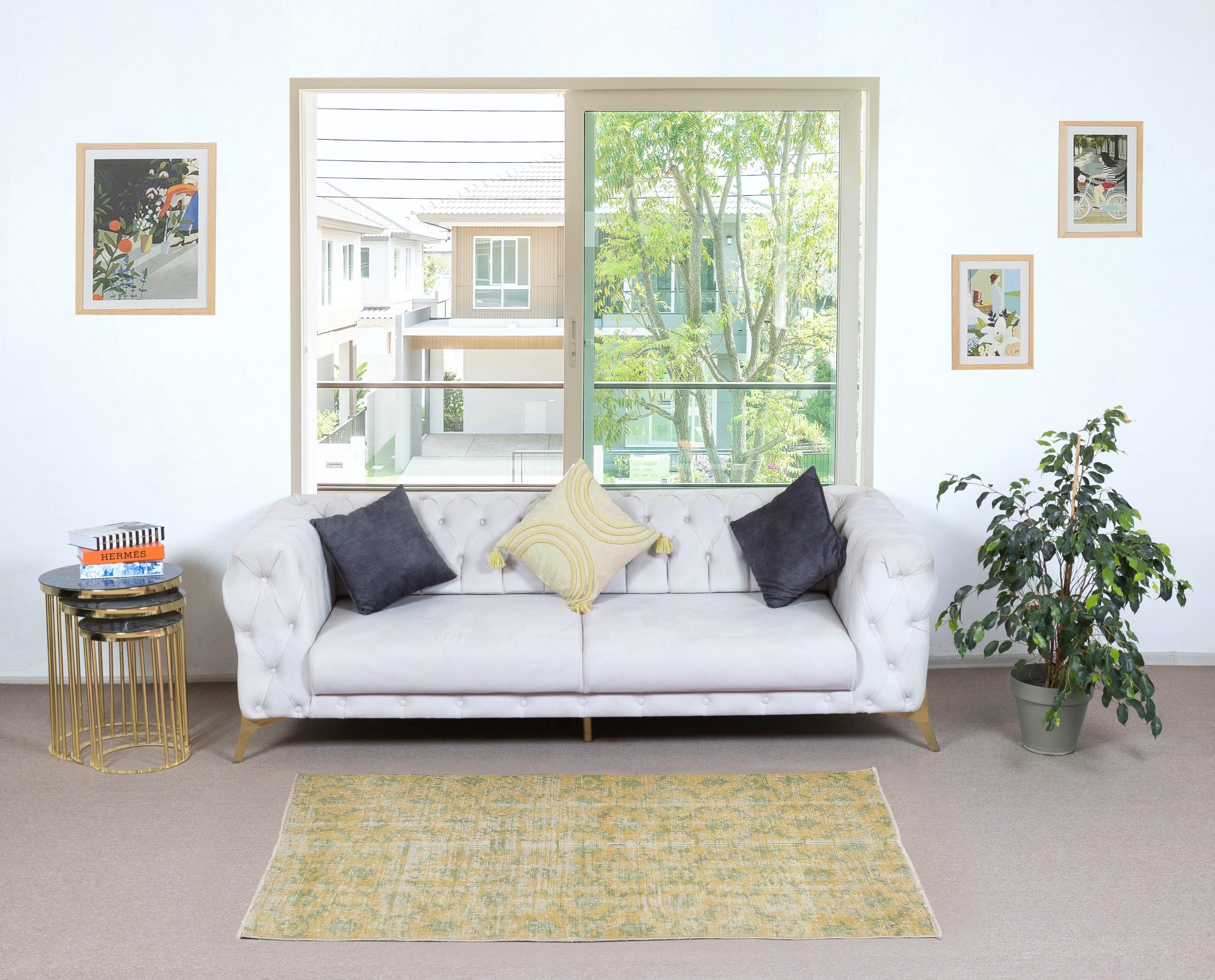 Our over-dyed rugs are all hand-knotted vintage pieces that are recreated in our workshop to cater to a wider range of interior design choices from modern to coastal, from industrial to rustic/cottage. These 50 to 70 year-old rugs were hand-knotted