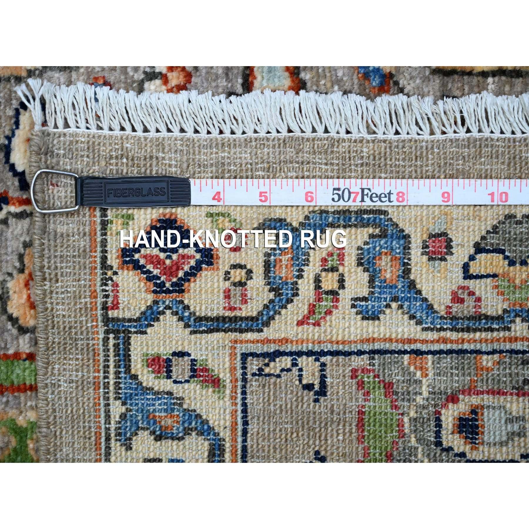 3'x6' Moon Gray Hand Knotted Bidjar Garus Aryana Wool Runner Oriental Rug In New Condition For Sale In Carlstadt, NJ
