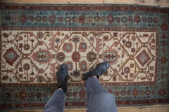 Vintage Distressed Hamadan Rug Runner