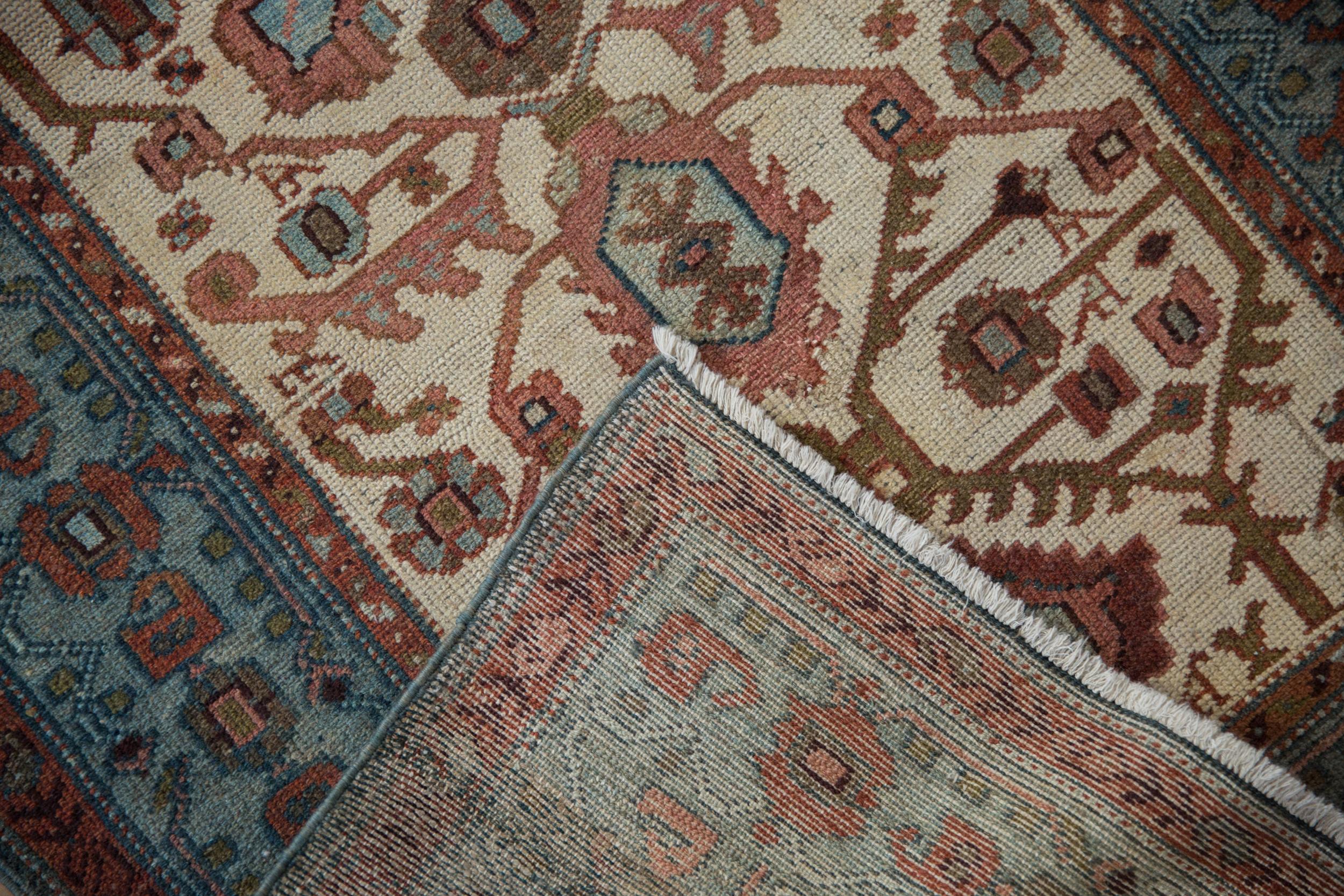 Hand-Knotted Vintage Distressed Hamadan Rug Runner For Sale