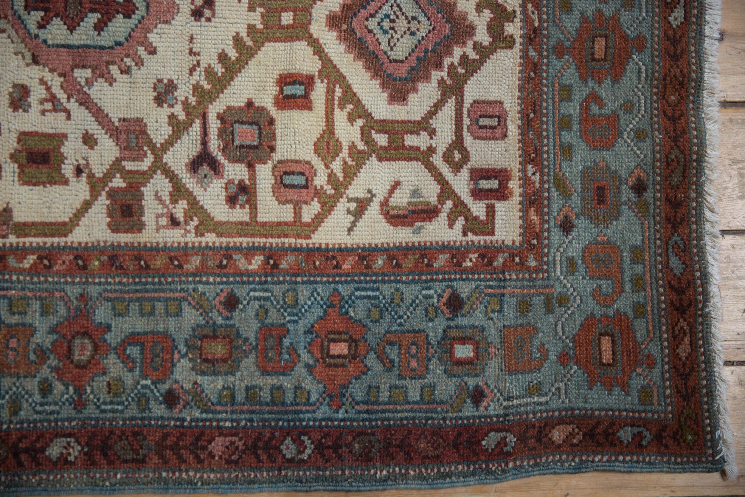 Vintage Distressed Hamadan Rug Runner In Fair Condition For Sale In Katonah, NY