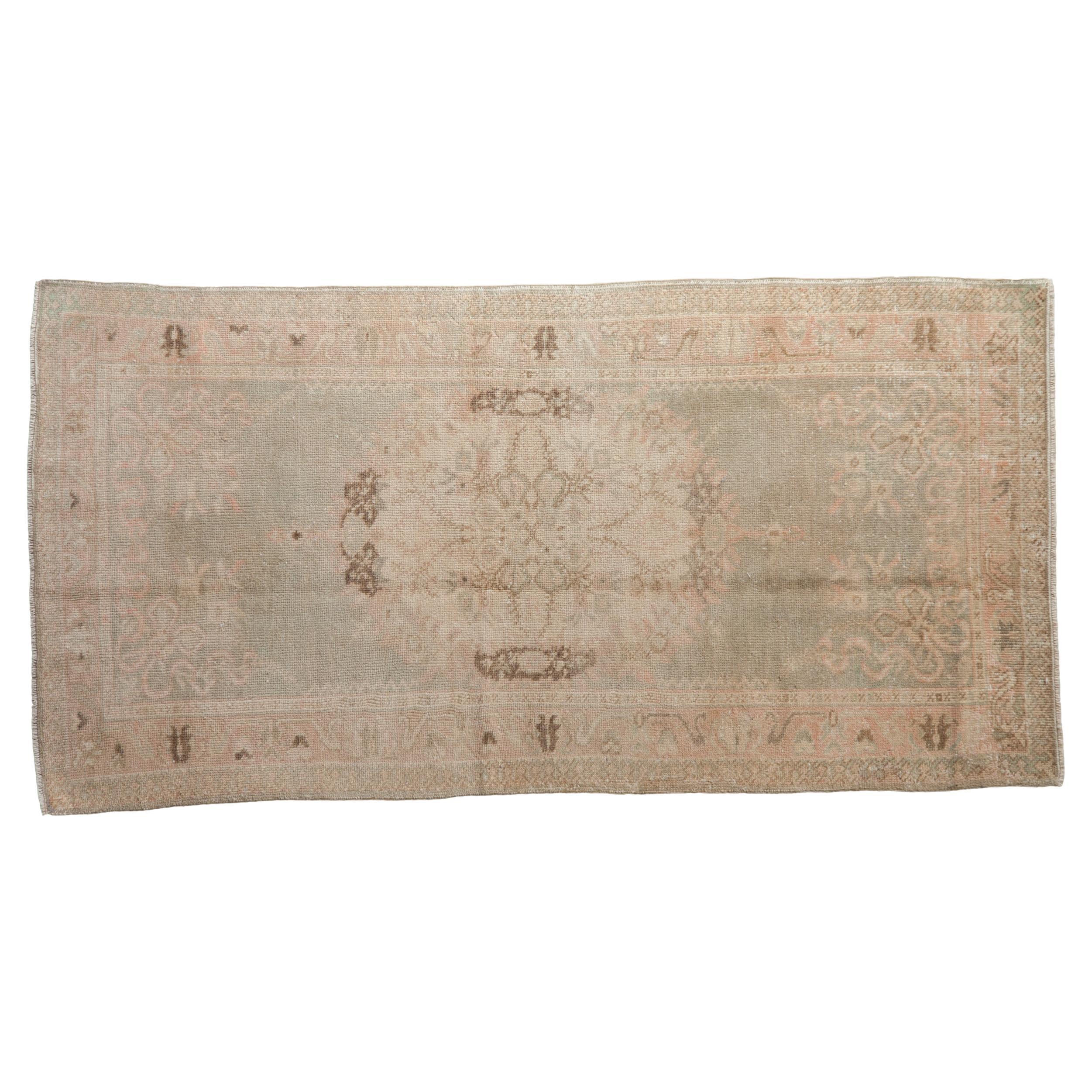 Vintage Distressed Oushak Rug Runner For Sale at 1stDibs