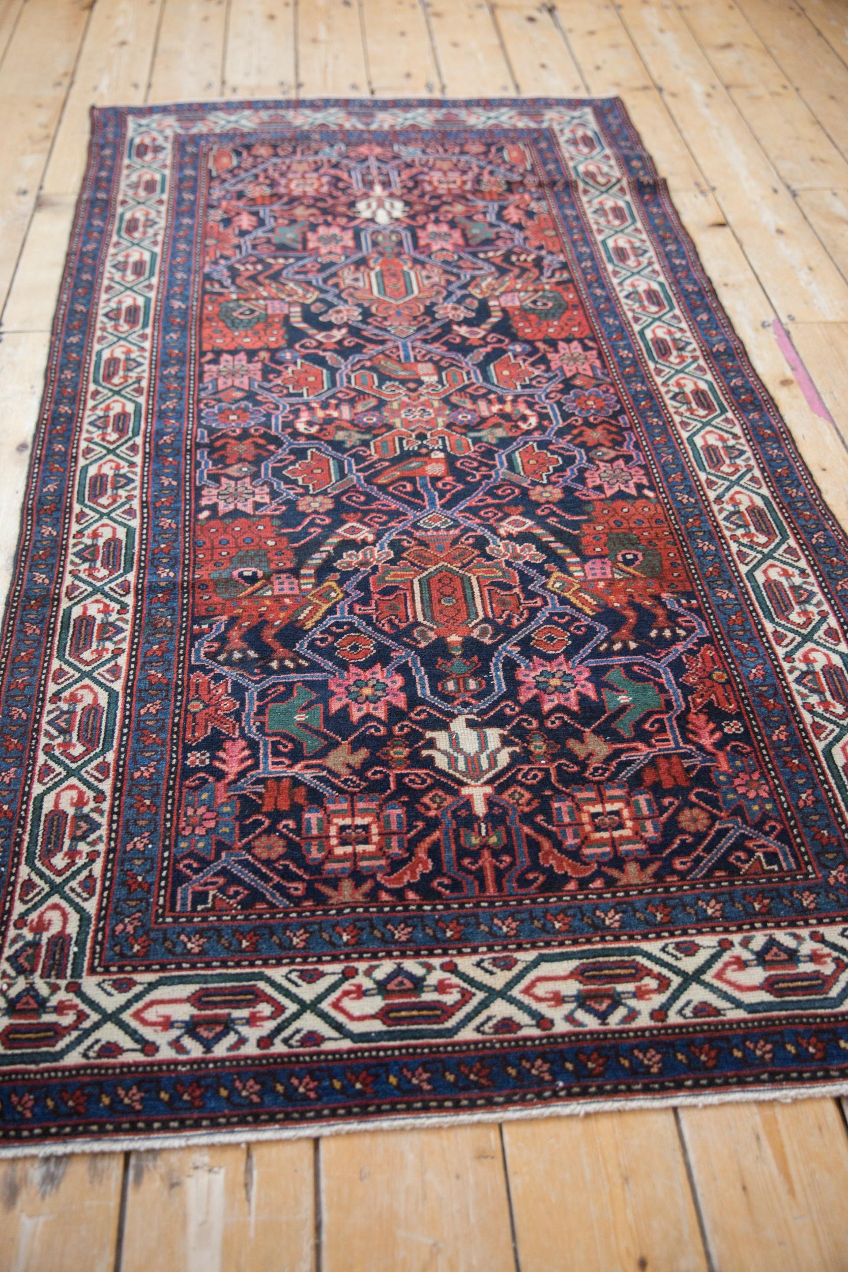 Hand-Knotted Vintage Malayer Rug Runner For Sale